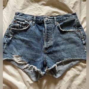 Agolde Cut Off Button Fly Jean Shorts SZ 25